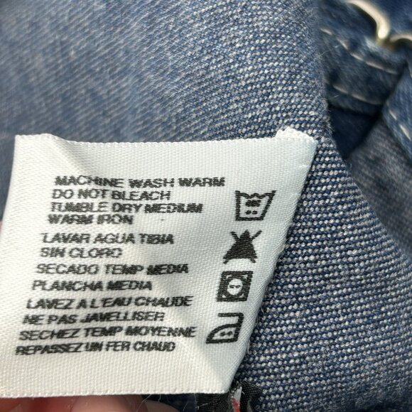 DICKIES Mens Bib Overalls 36x36 Medium Blue Denim Workwear 100% Cotton Carpenter - Picture 9 of 9